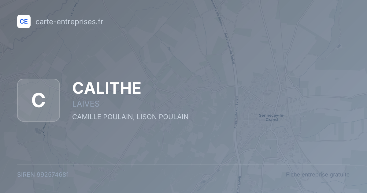 CALITHE — 992574681 — fiche entreprise