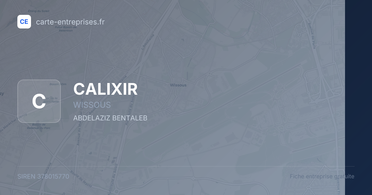 CALIXIR — 378015770 — fiche entreprise