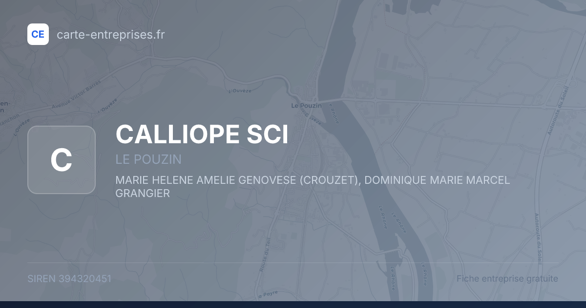 CALLIOPE SCI — 394320451 — fiche entreprise