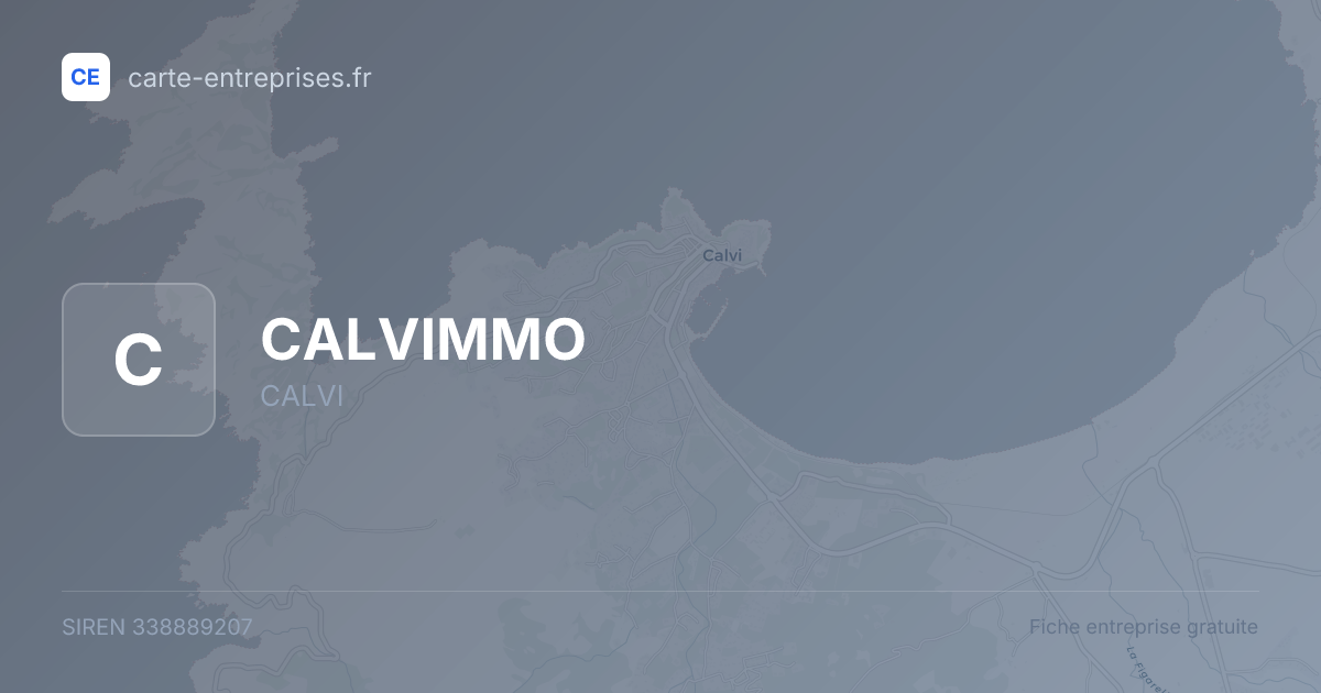CALVIMMO — 338889207 — fiche entreprise