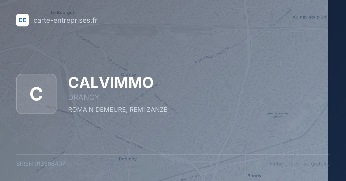 CALVIMMO — 913366407 — fiche entreprise
