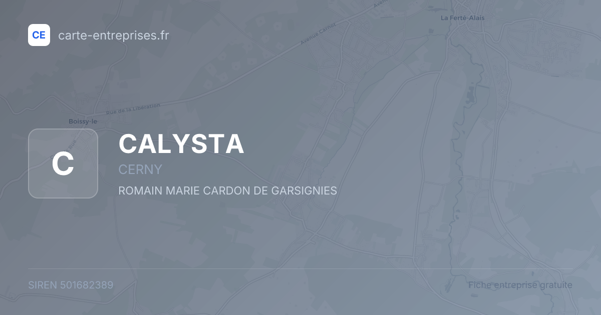CALYSTA — 501682389 — fiche entreprise