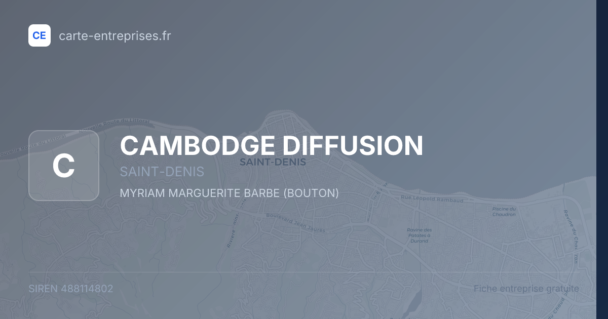 CAMBODGE DIFFUSION — 488114802 — fiche entreprise
