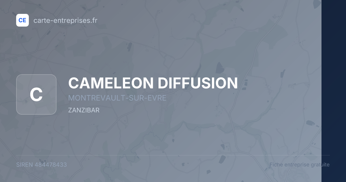 CAMELEON DIFFUSION — 484478433 — fiche entreprise