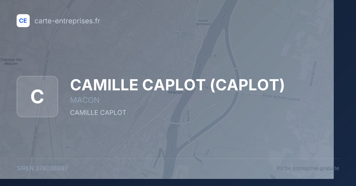CAMILLE CAPLOT (CAPLOT) — 378038897 — fiche entreprise