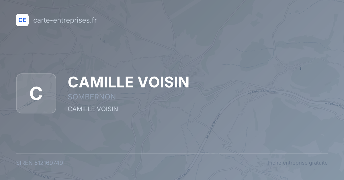 CAMILLE VOISIN — 512169749 — fiche entreprise