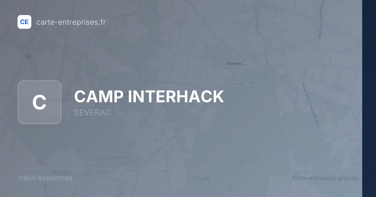 CAMP INTERHACK — 994699288 — fiche entreprise