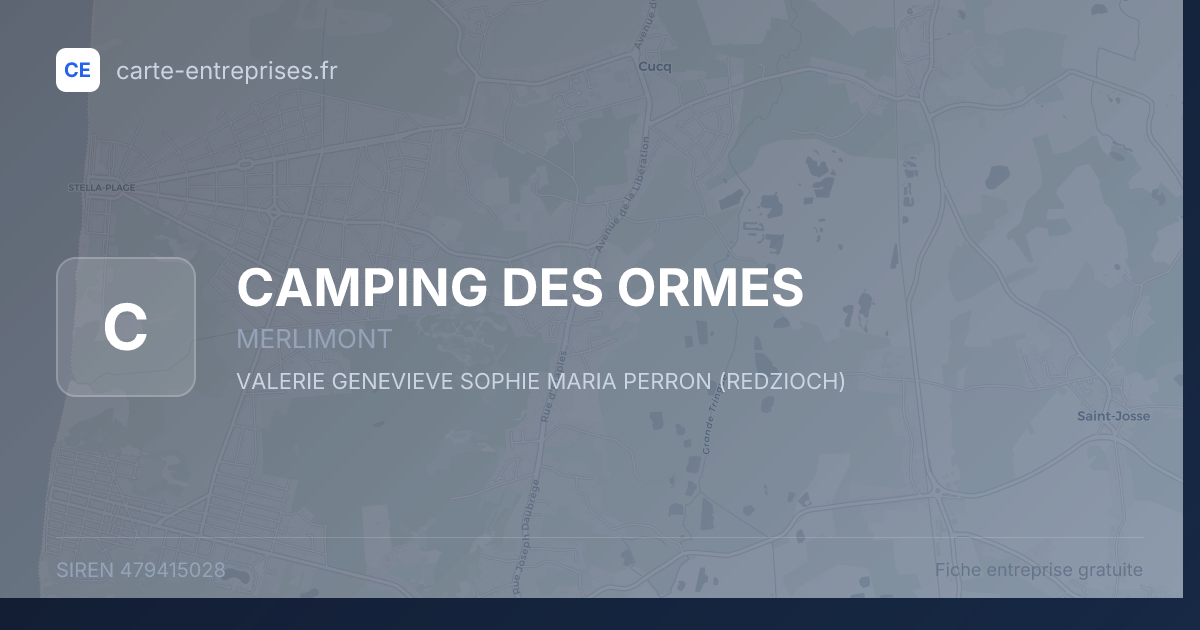 CAMPING DES ORMES — 479415028 — fiche entreprise