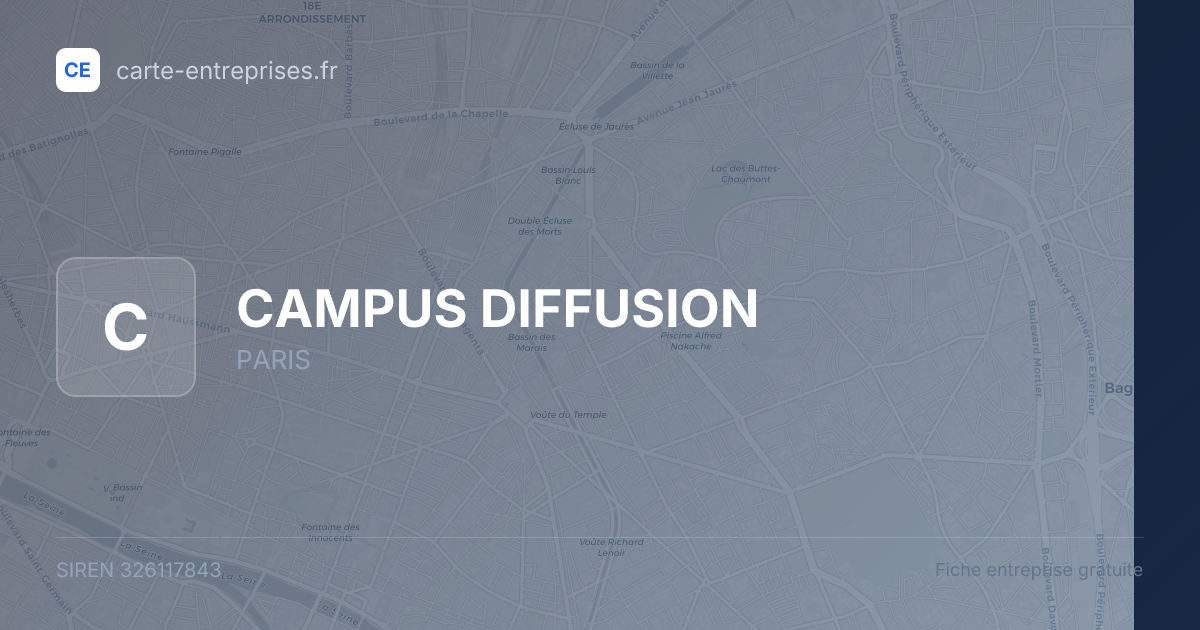 CAMPUS DIFFUSION — 326117843 — fiche entreprise