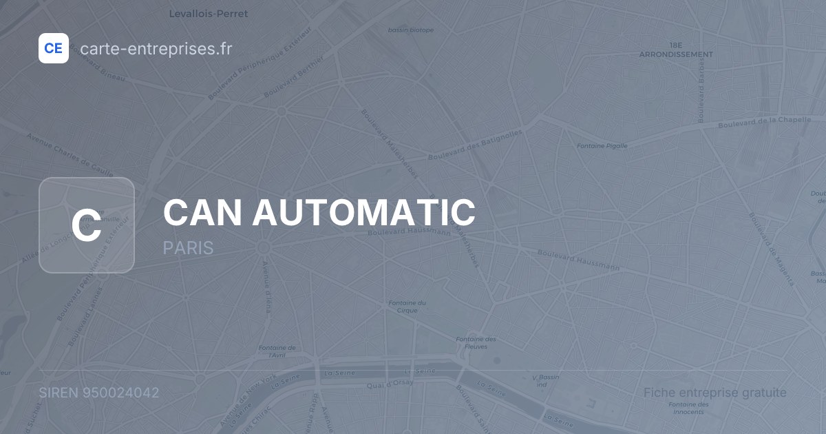 CAN AUTOMATIC — 950024042 — fiche entreprise