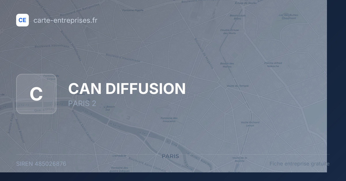 CAN DIFFUSION — 485026876 — fiche entreprise