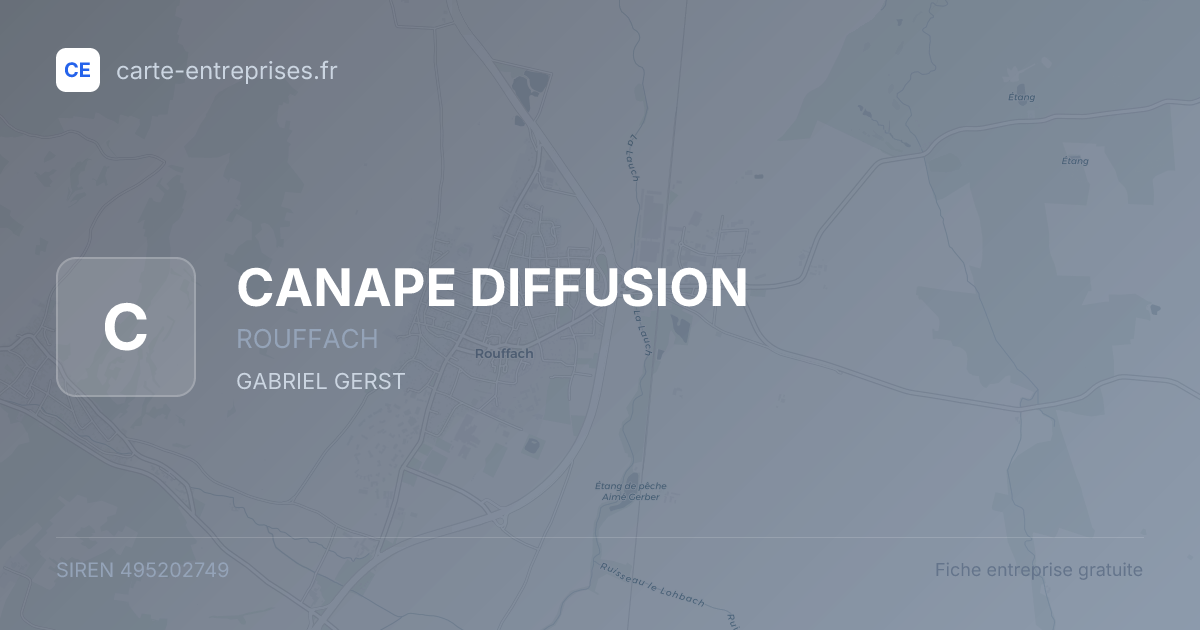 CANAPE DIFFUSION — 495202749 — fiche entreprise