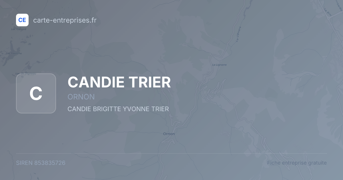 CANDIE TRIER — 853835726 — fiche entreprise