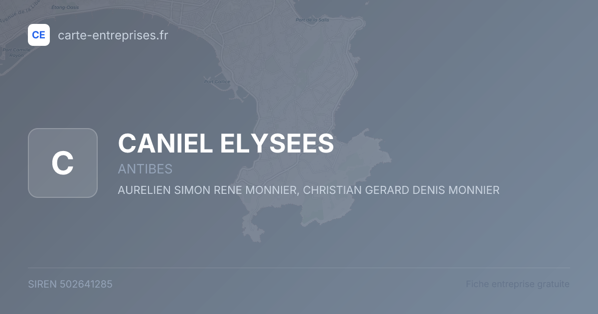 CANIEL ELYSEES — 502641285 — fiche entreprise