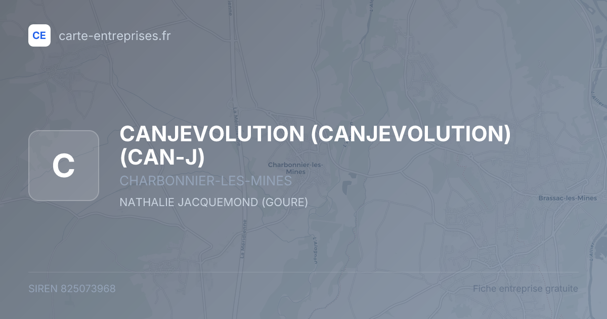 CANJEVOLUTION (CANJEVOLUTION) (CAN-J) — 825073968 — fiche entreprise