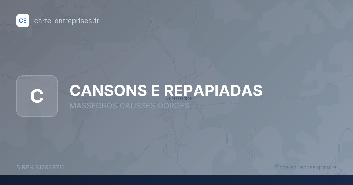 CANSONS E REPAPIADAS — 812928711 — fiche entreprise