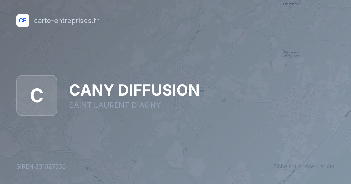 CANY DIFFUSION — 331327536 — fiche entreprise