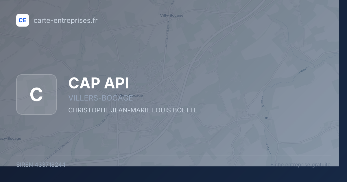 CAP API — 433718244 — fiche entreprise
