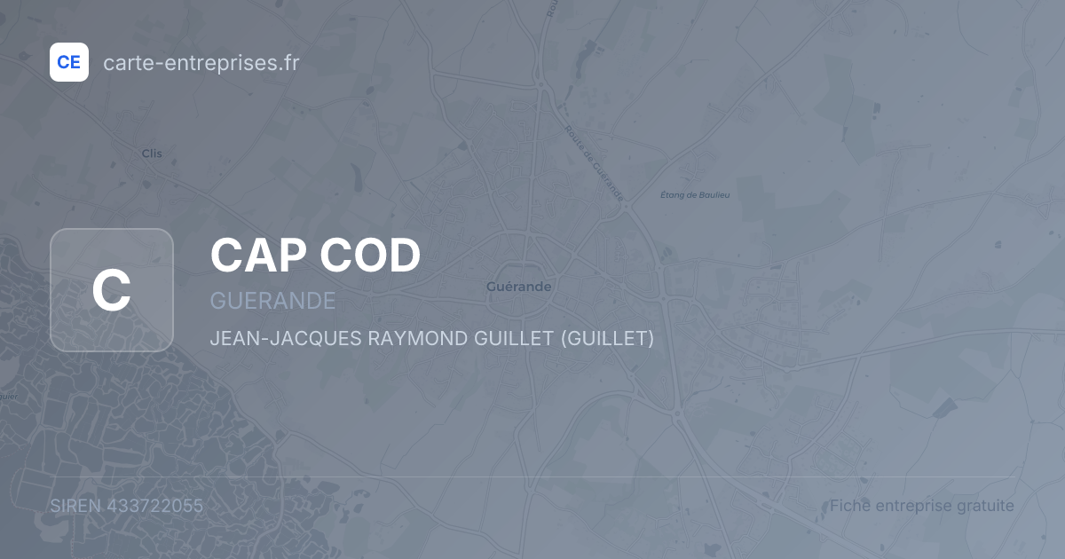 CAP COD — 433722055 — fiche entreprise