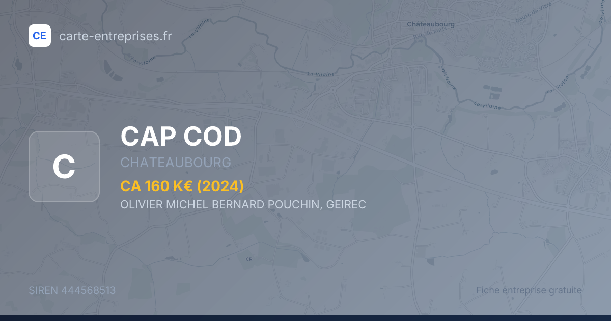 CAP COD — 444568513 — fiche entreprise