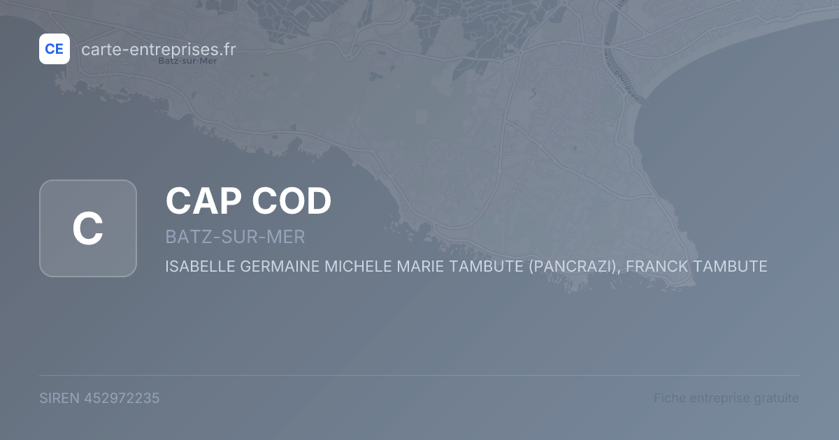 CAP COD — 452972235 — fiche entreprise