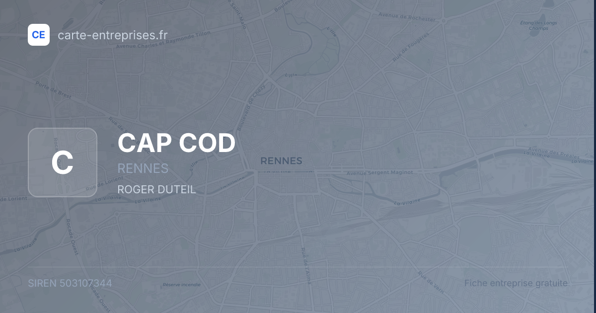 CAP COD — 503107344 — fiche entreprise