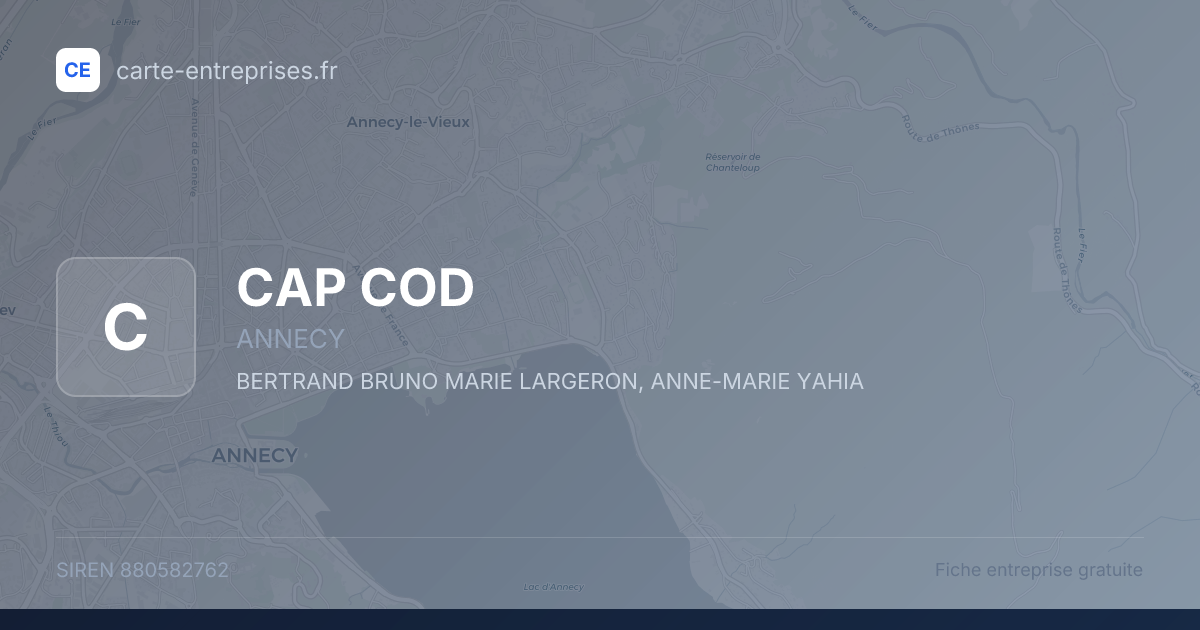 CAP COD — 880582762 — fiche entreprise