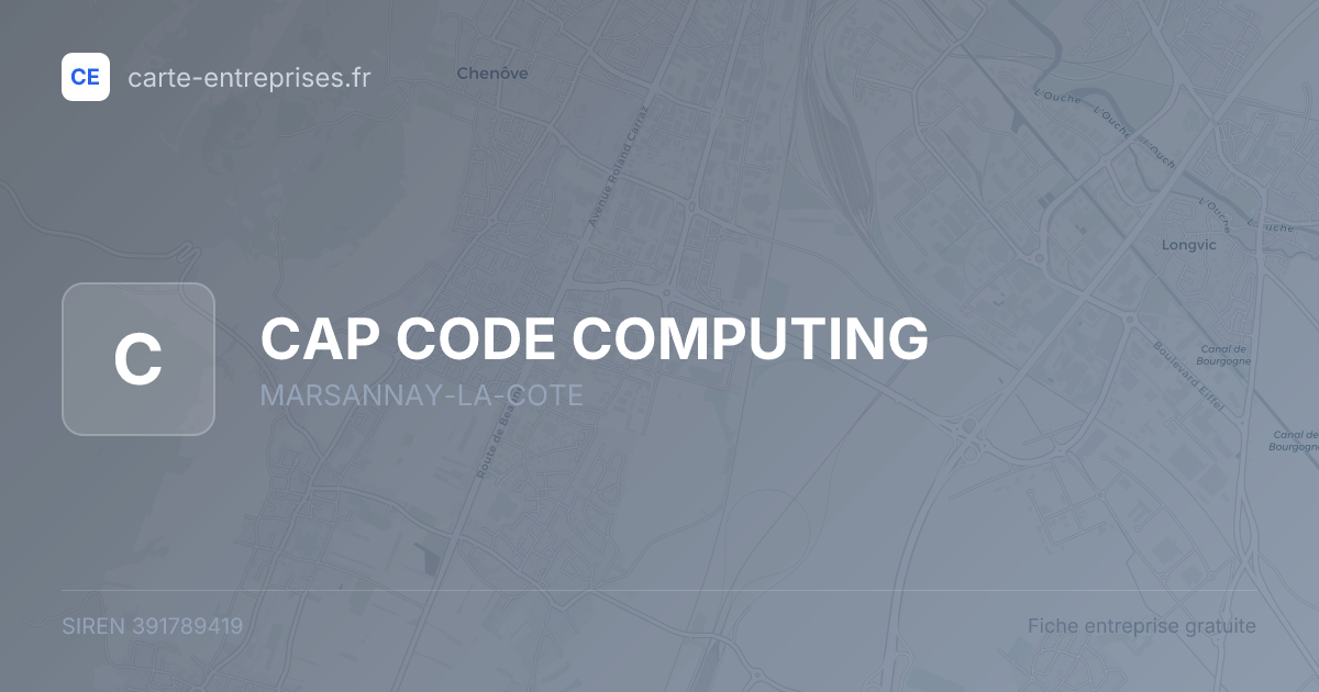 CAP CODE COMPUTING — 391789419 — fiche entreprise