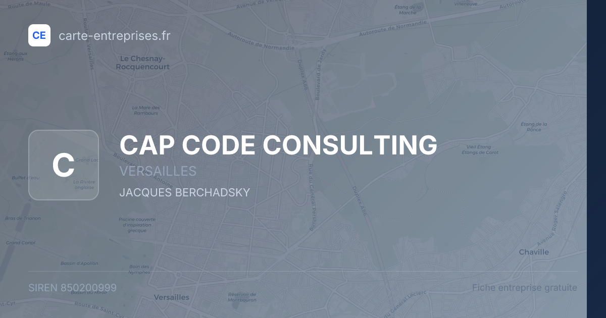 CAP CODE CONSULTING — 850200999 — fiche entreprise