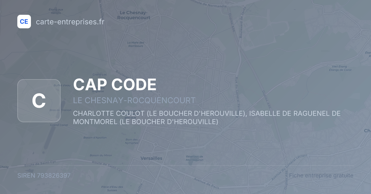 CAP CODE — 793826397 — fiche entreprise