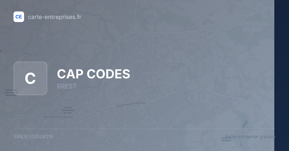 CAP CODES — 513528216 — fiche entreprise
