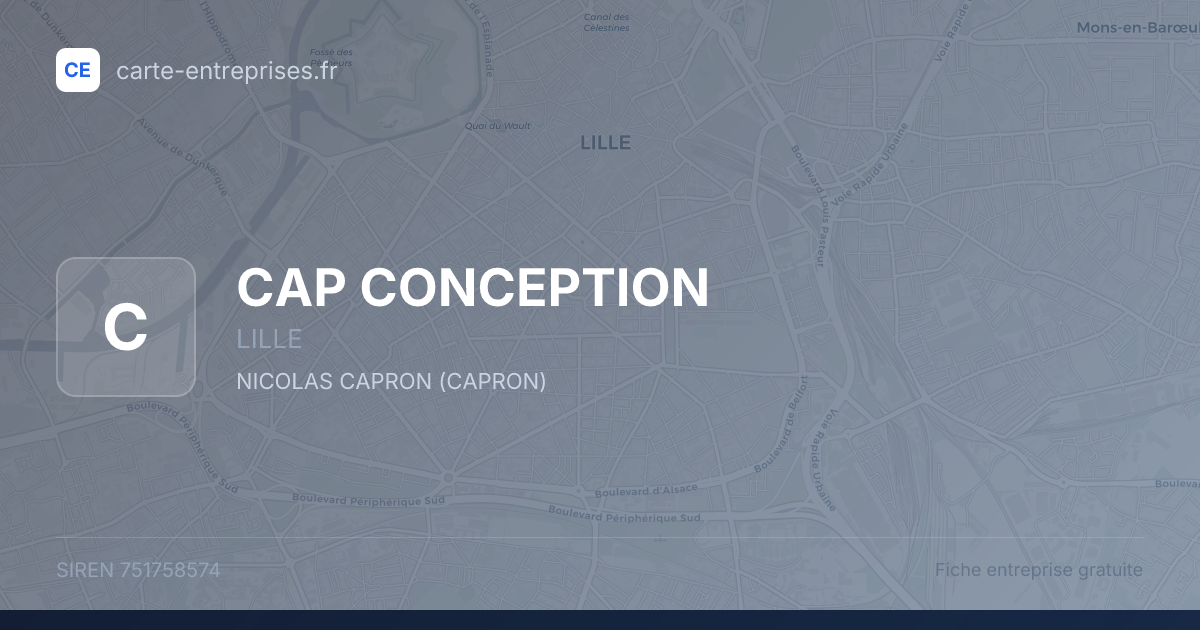 CAP CONCEPTION — 751758574 — fiche entreprise