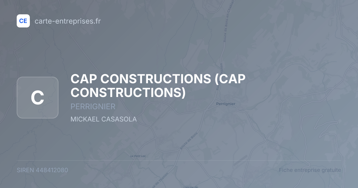 CAP CONSTRUCTIONS — 448412080 — fiche entreprise