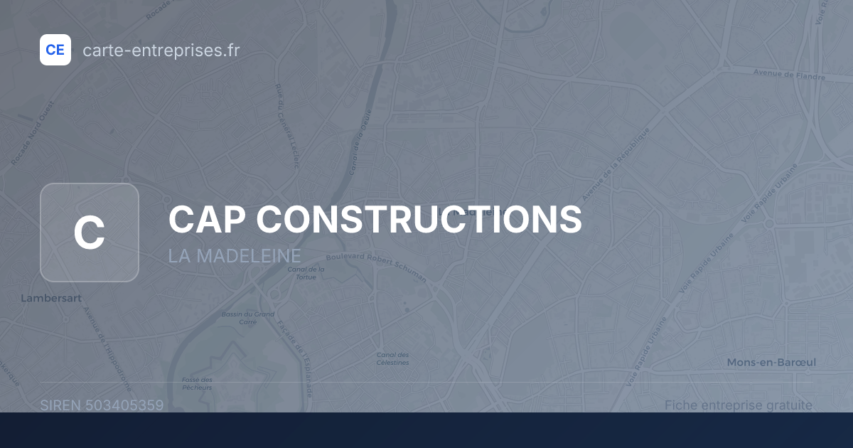 CAP CONSTRUCTIONS — 503405359 — fiche entreprise