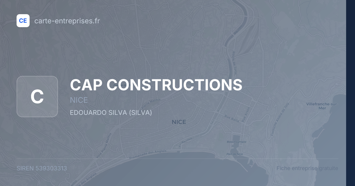 CAP CONSTRUCTIONS — 539303313 — fiche entreprise