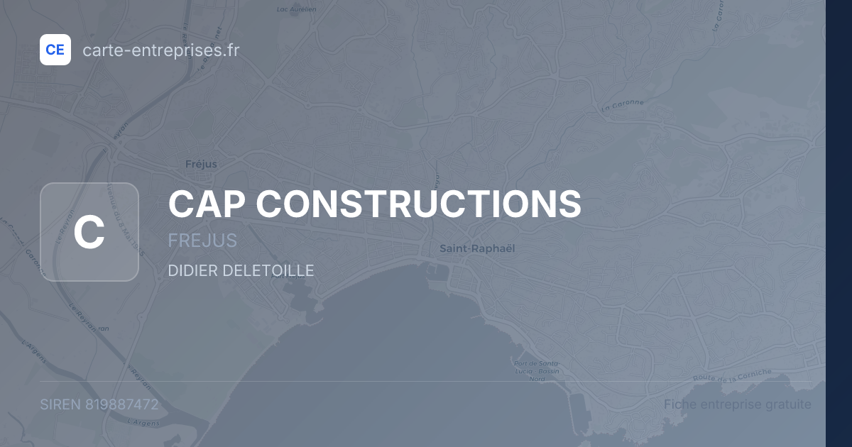 CAP CONSTRUCTIONS — 819887472 — fiche entreprise
