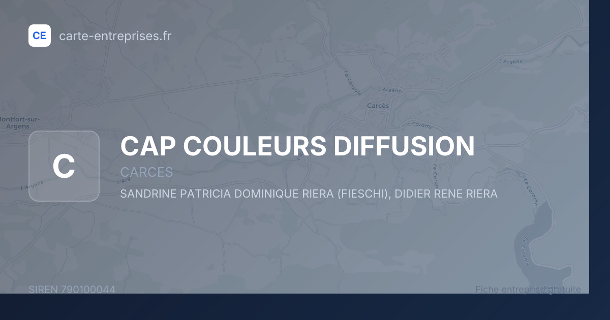 CAP COULEURS DIFFUSION — 790100044 — fiche entreprise