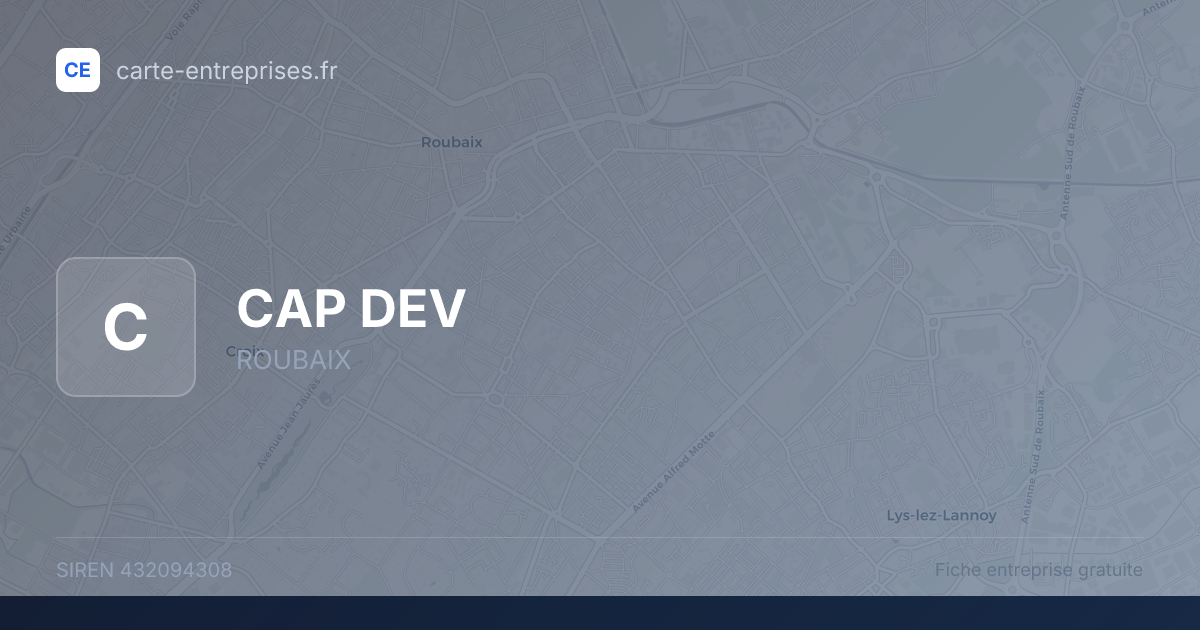 CAP DEV — 432094308 — fiche entreprise