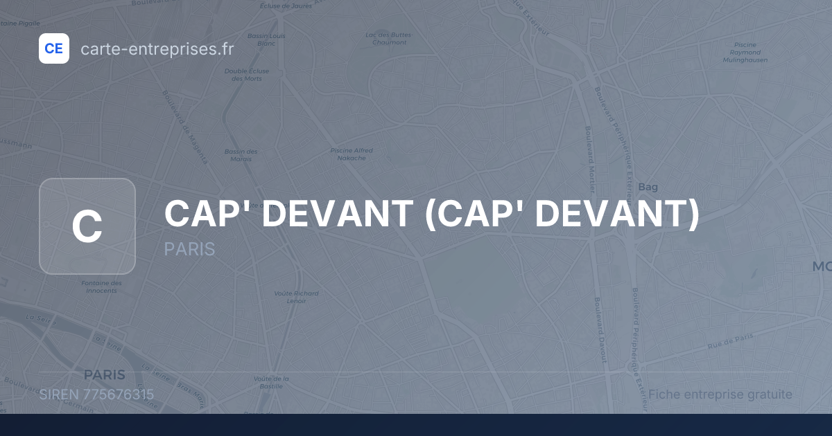 CAP' DEVANT — 775676315 — fiche entreprise