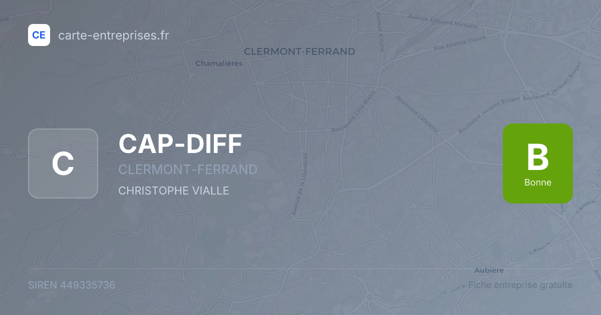 CAP-DIFF — 449335736 — fiche entreprise