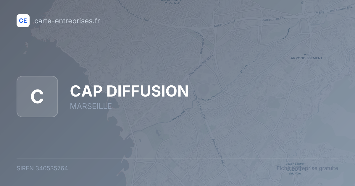 CAP DIFFUSION — 340535764 — fiche entreprise
