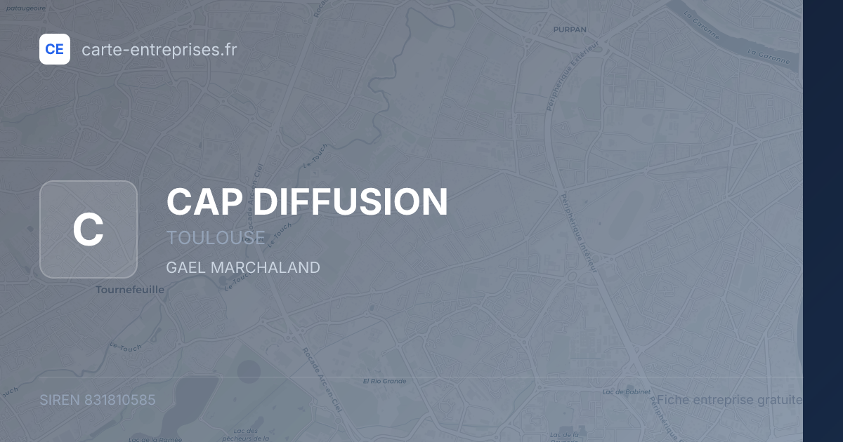 CAP DIFFUSION — 831810585 — fiche entreprise
