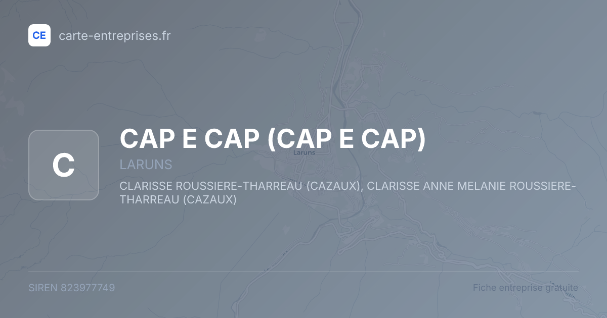CAP E CAP — 823977749 — fiche entreprise