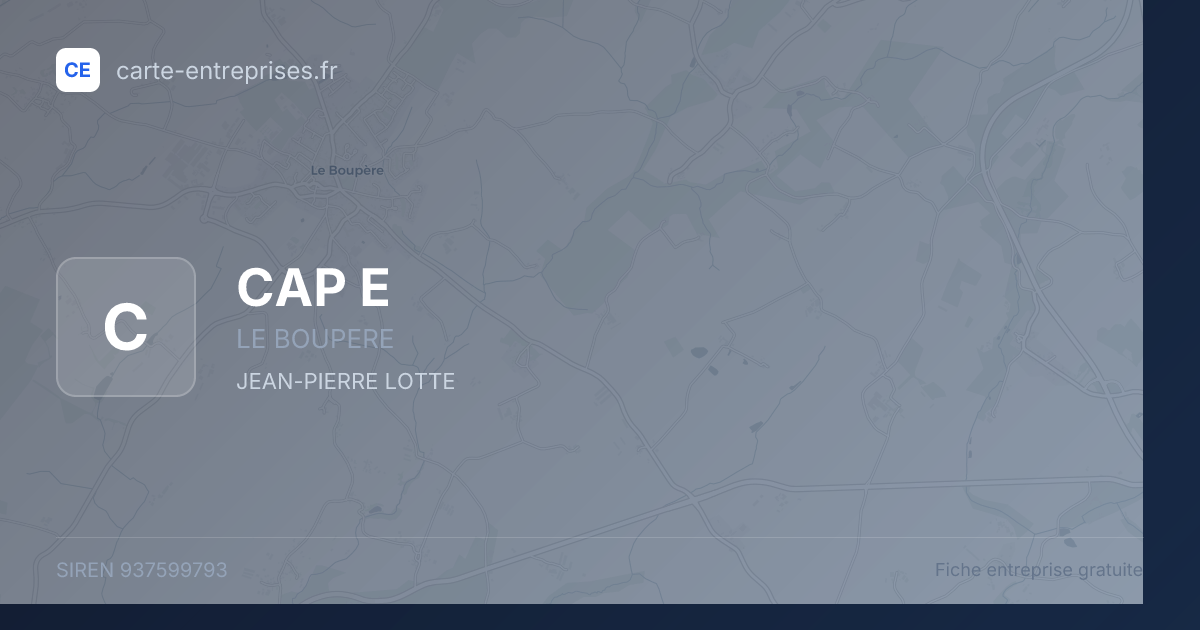 CAP E — 937599793 — fiche entreprise