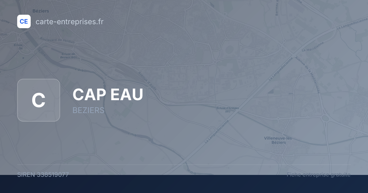 CAP EAU — 338519077 — fiche entreprise
