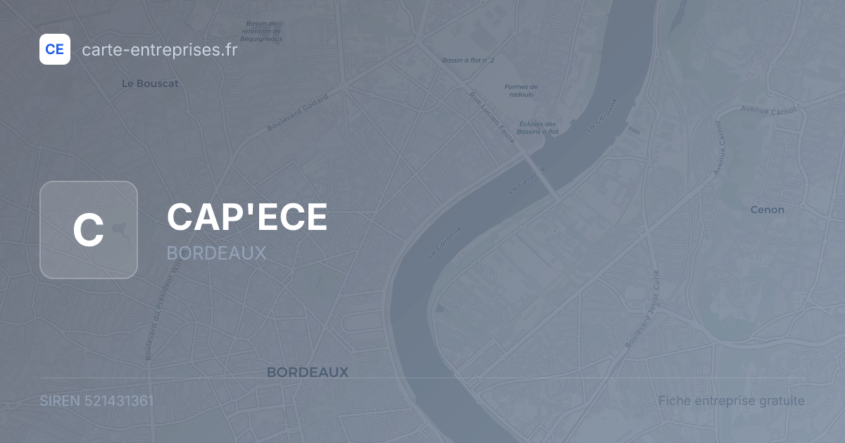 CAP'ECE — 521431361 — fiche entreprise