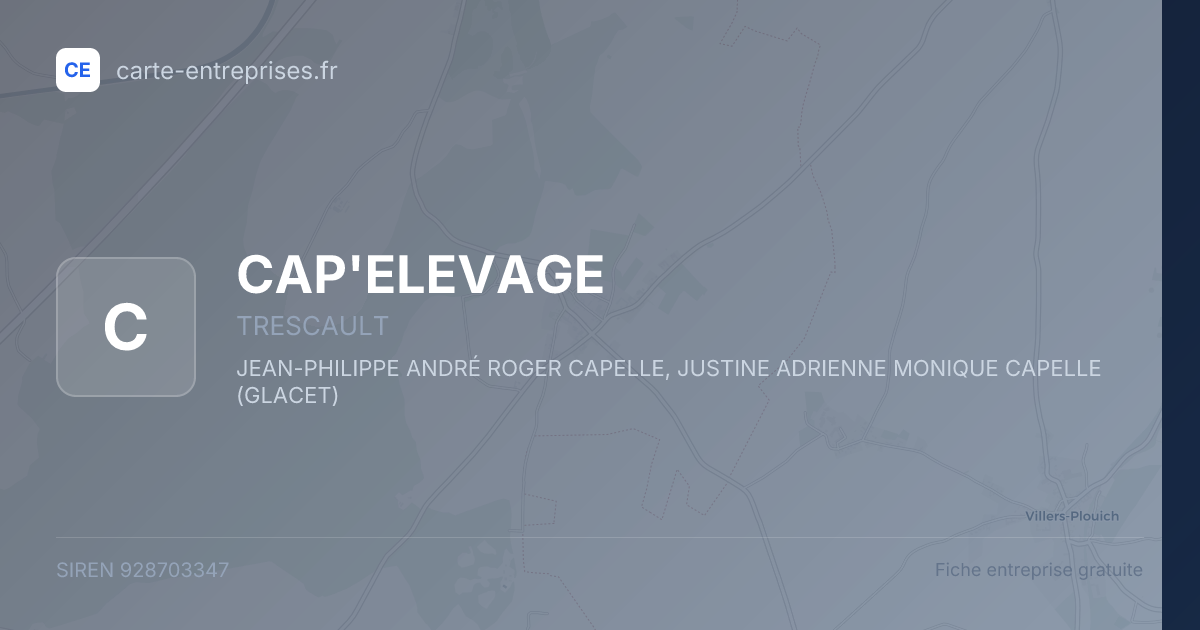 CAP'ELEVAGE — 928703347 — fiche entreprise