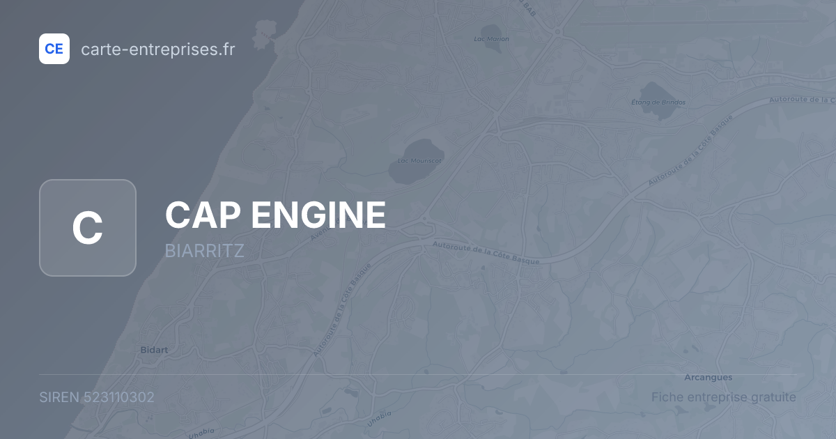CAP ENGINE — 523110302 — fiche entreprise