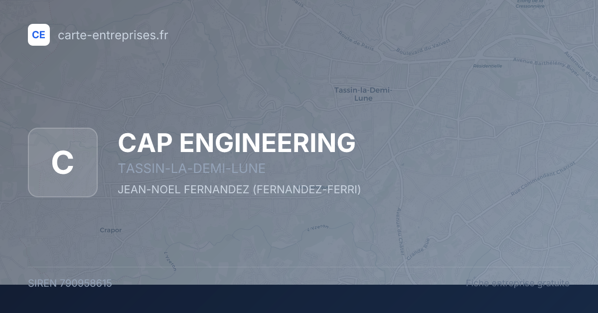 CAP ENGINEERING — 790958615 — fiche entreprise
