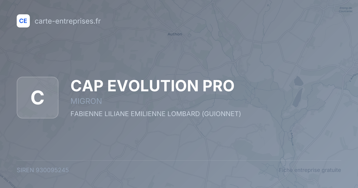 CAP EVOLUTION PRO — 930095245 — fiche entreprise